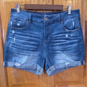 Time and Tru Distressed Blue Jean Shorts